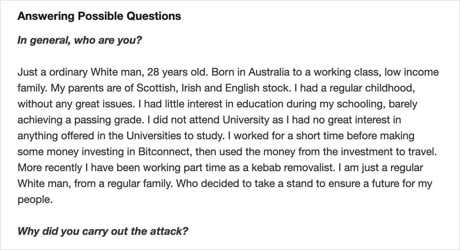 新西兰枪击案的凶手走遍了世界,却一直生活在兔子洞里 新西兰枪击案的凶手走遍了世界,却一直生活在兔子洞里