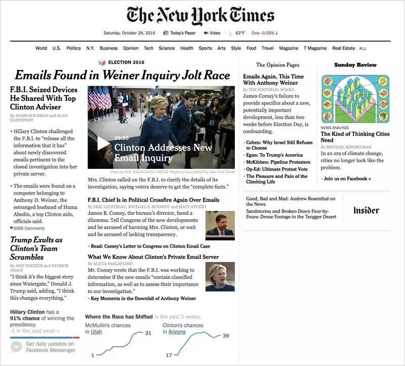 性,谎言,电子邮件……美国大选又有惊天剧情 性,谎言,电子邮件……美国大选又有惊天剧情