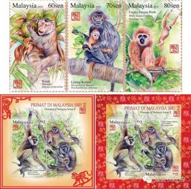 中国猴年已经被全世界的邮票设计师玩坏了 中国猴年已经被全世界的邮票设计师玩坏了