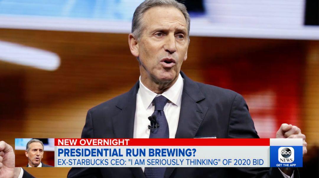 星巴克前CEO参选美国总统被全民diss,说明了什么? 星巴克前CEO参选美国总统被全民diss,说明了什么?