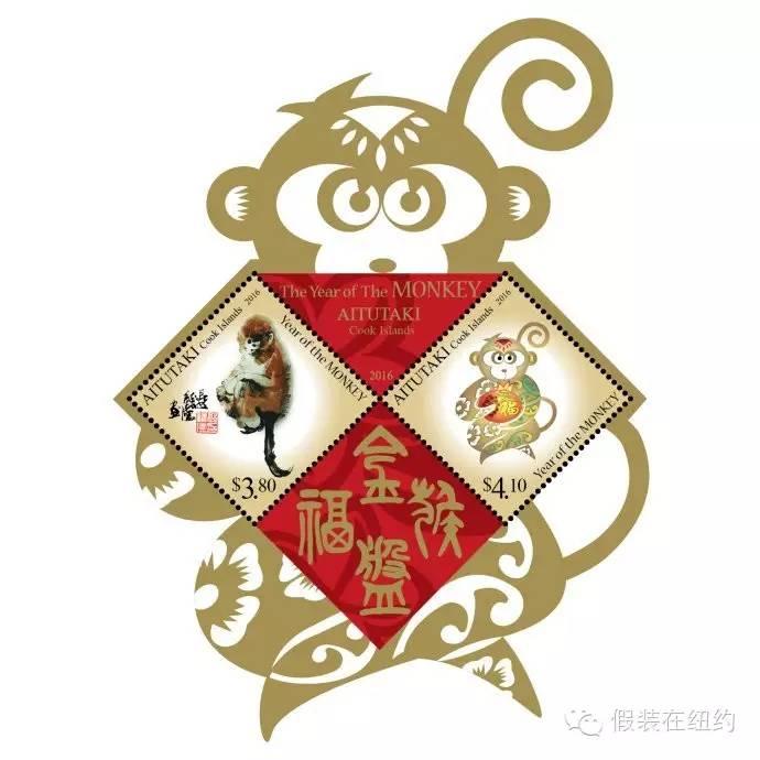 中国猴年已经被全世界的邮票设计师玩坏了 中国猴年已经被全世界的邮票设计师玩坏了